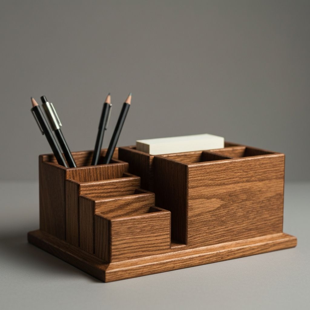 Modern Wooden Desk Organizer